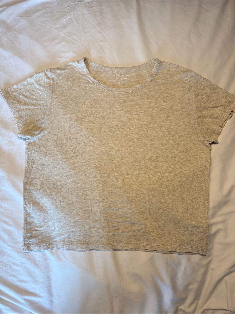 American Eagle Outfitters Heathered Gray Crewneck Tee